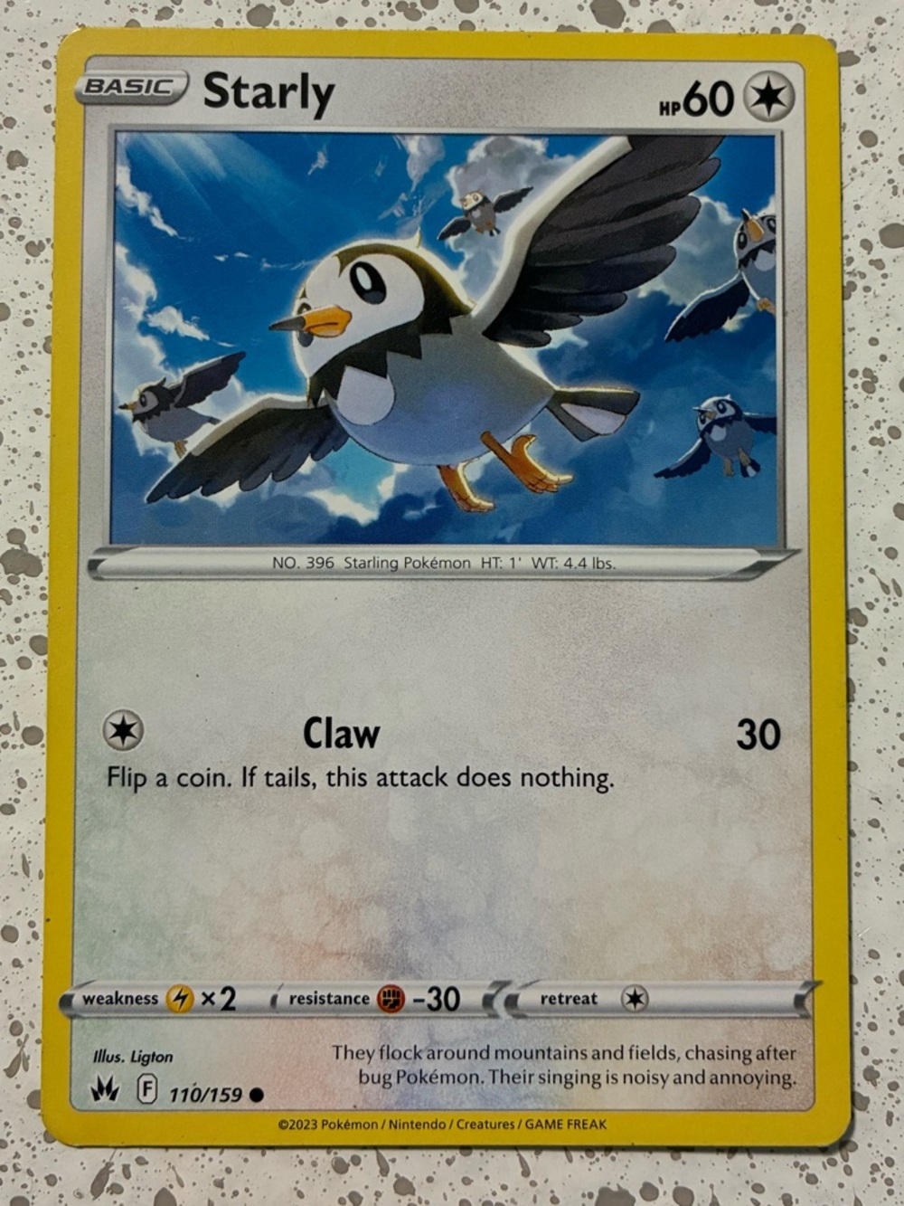 Starly Pokémon Card - Basic - HP 60